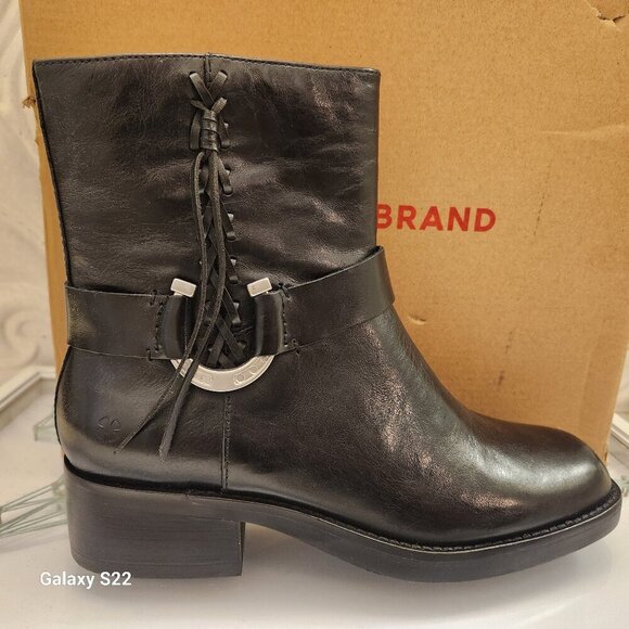 Lucky Brand Black Leather " Kamany" Boots. NIB. Size 8 - Picture 1 of 10